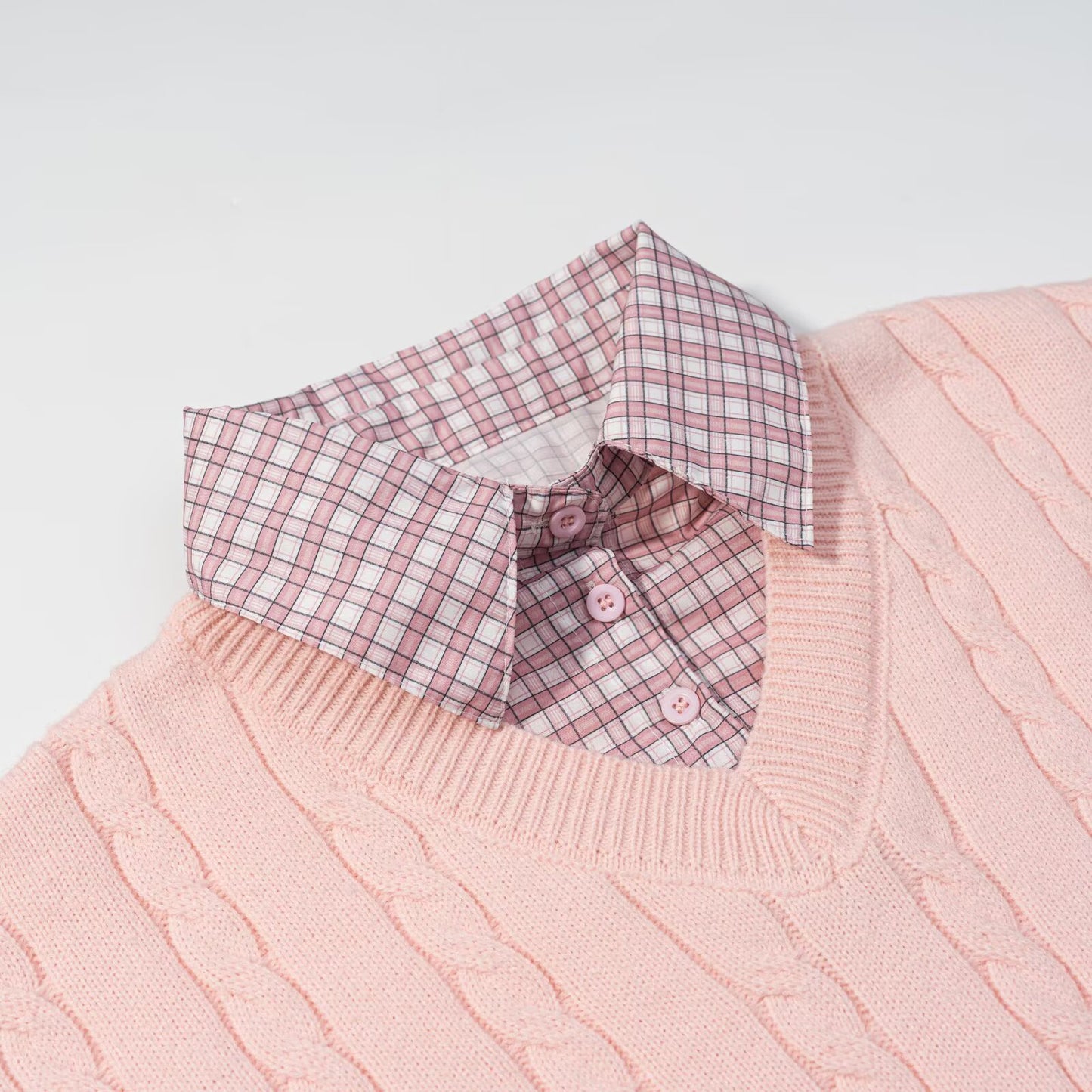 Fake two street knitted sweater tops